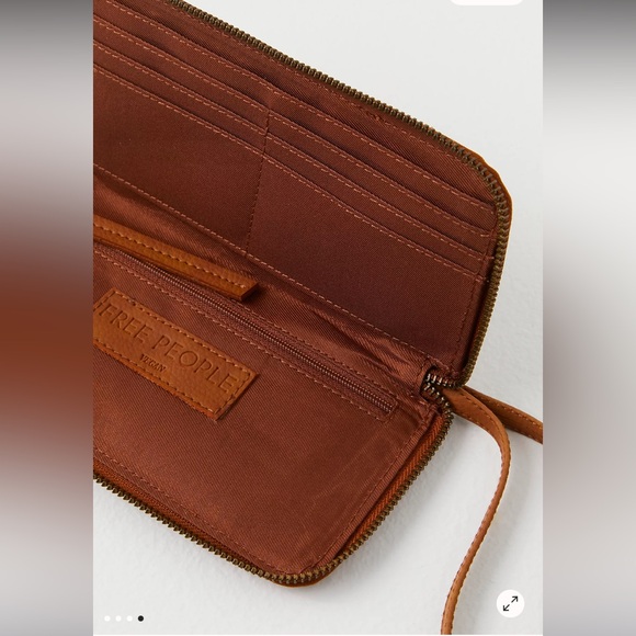 NWT - Free People Brown Distressed Vegan Wallet - Picture 4 of 8